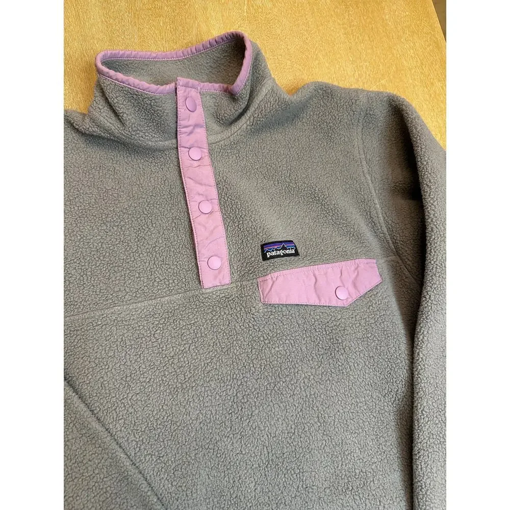 Patagonia Girls'‎ Lightweight Synchilla Snap-T Pullover Size 14/XL